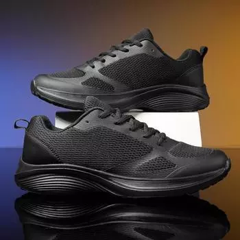 TUINANLE Men s Non-Slip, Wear-Resistant Outdoor Hiking and Running Shoes Breathable Mesh Sneakers 39 чёрный