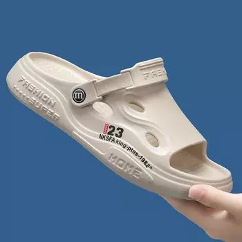 TUINANLE Men s Stylish Letters Print Outdoor Slip on Clog Sandals with Assorted Colors, Casual Outdoor Walking Shoes 40-41 белый