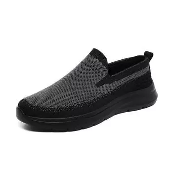 TUINANLE Men Vulcanized Shoes Breathable Slip on Platform Sneakers Loafers Walking Flat Footwear Plus Size