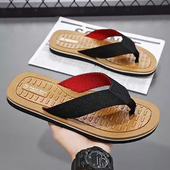 TUINANLE Mens Slippers Lightweight Sandals Summer Casual Flip Flops Men Slippers Slippers Beach Sea Water Shoes 40 чёрный