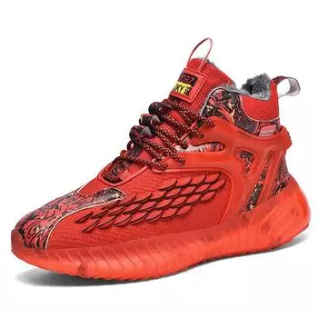 TUINANLE Мужская обувь Зимние кроссовки из кашемира и хлопка с теплым верхом для отдыха и спорта 39 чёрный