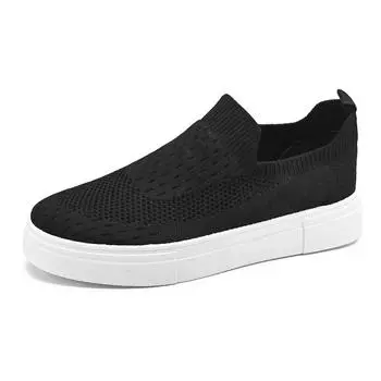 TUINANLE/мужские кроссовки без шнуровки, легкие сетчатые туфли на платформе, нескользящая повседневная спортивная обувь