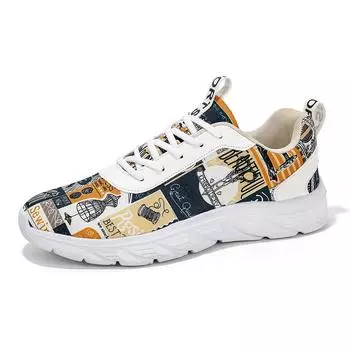 TUINANLE/мужские кроссовки, легкая повседневная обувь, кроссовки для бега с граффити, большие размеры 39-48, дышащая прогулочная мужская обувь 39 белый