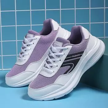 TUINANLE Мужские кроссовки с нескользящей шнуровкой, прогулочные кроссовки, дышащие, легкие, теннисные туфли, женские, удобные, для спорта на открытом воздухе, для бега, для работы 37 фиолетовый