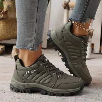ТУИНАНЛЕ Мужские походные ботинки Удобные шнурованные спортивные ботинки Обувь для походов на открытом воздухе Женские кроссовки для ходьбы 39 зелёный