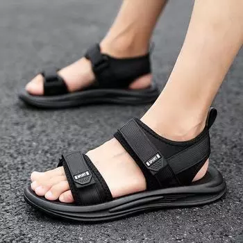 TUINANLE Мужские сандалии сетчатые легкие пляжные сандалии рыбацкая обувь для мужчин тапочки 37-38 чёрный