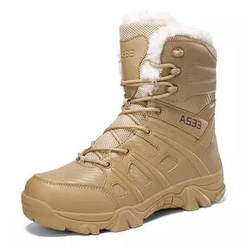 TUINANLE/мужские зимние плюшевые ботинки, теплая уличная обувь, дышащая женская походная обувь с высоким берцем, зимняя обувь 39 коричневый