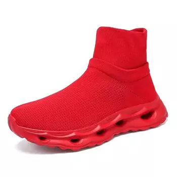 TUINANLE носки обувь для женщин сетчатые дышащие кроссовки на платформе женские повседневные спортивные туфли без застежек 35 чёрный