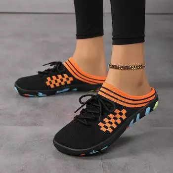 TUINANLE Обувь для женщин Летние полутапочки сетчатые дышащие сандалии на платформе женская нескользящая повседневная обувь 36 синий