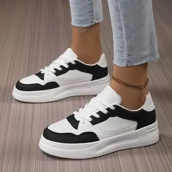 TUINANLE Парные повседневные туфли Кожаные дышащие женские кроссовки для скейтборда Нескользящие кроссовки на платформе для мужчин 36 белый