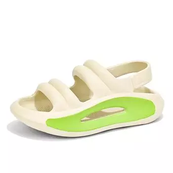 TUINANLE/парные сандалии, летняя мягкая нескользящая пляжная обувь на платформе, женские повседневные тапочки из ЭВА для мужчин 36 чёрный