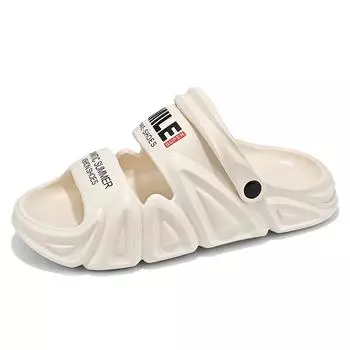 TUINANLE/парные тапочки, нескользящие сандалии на платформе, женские пляжные туфли с буквенным принтом, мужская пляжная обувь на толстой подошве 5 см, тапочки из ЭВА