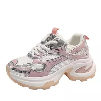 TUINANLE серебряные туфли для пап на толстой подошве для женщин, популярные уличные повседневные кроссовки на массивном каблуке, дышащая спортивная обувь