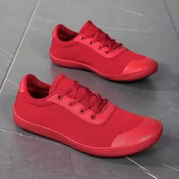 TUINANLE Широкие туфли дышащая сетка мужские босиком кроссовки с широким носком балетки мягкая подошва с нулевым перепадом высоты 39 чёрный