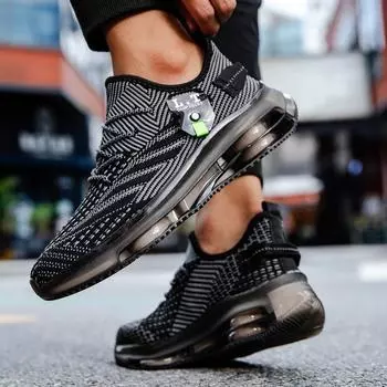 TUINANLE Shoes Мужские дышащие спортивные кроссовки для бега Классические кроссовки для ходьбы на открытом воздухе 39 чёрный