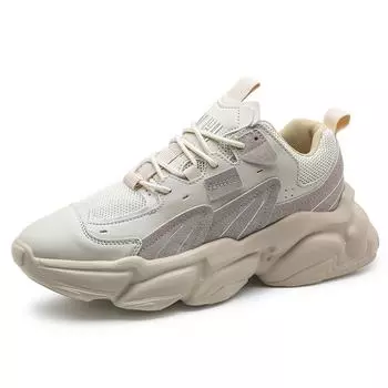 TUINANLE Shoes Мужские кроссовки Мужская повседневная обувь Высококачественная дышащая обувь Модная нескользящая прогулочная обувь Кроссовки 46 бежевый