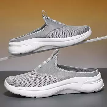 TUINANLE Тапочки летние новые толстые подошвы мягкие нескользящие мужские спортивные тапочки пляжные уличные прохладные водные туфли 39 серый