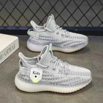 TUINANLE Теннисные детские кроссовки с резиновой подошвой, нескользящие, сетчатые, дышащие, легкие, для девочек и мальчиков 28 чёрный