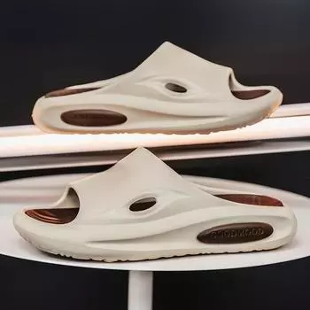 TUINANLE Высококачественные Мягкие Летние Тапочки EVA Подошва Для Мужчин Тапочки Для Ванной Домашние Шлепанцы 40-41 бежевый