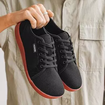 TUINANLE Wide-Toed Shoes Minimalist Barefoot Shoes Unisex Mesh Breathable Casual Men Shoe Comfortable Outdoor Walking Sports 38 чёрный