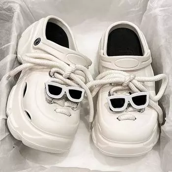 TUINANLE Women s Diy Clogs Slippers Woman Garden Shoes Beach Sandals Non Slip Summer High Quality Platform Slides Fashion 36 бежевый