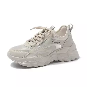 TUINANLE Женская обувь для отдыха, газовые дышащие кроссовки на массивном каблуке, женские нескользящие туфли на платформе со шнуровкой