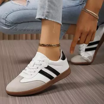 TUINANLE Женская обувь Дышащие кроссовки из ПУ для пар Повседневная обувь на платформе с противоскользящей подошвой 36 чёрный