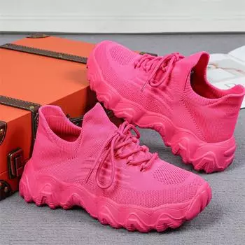 TUINANLE Женская обувь Дышащие кроссовки Повседневная обувь Любительская обувь для ходьбы и бега Спортивная обувь 36 розовый
