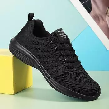 TUINANLE Женская обувь, дышащие, нескользящие черные кроссовки на платформе, женские легкие теннисные туфли на шнуровке