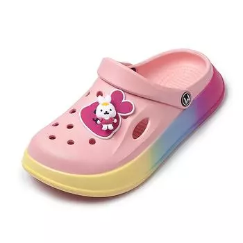 TUINANLE/женская обувь, мягкие нескользящие тапочки с рисунком кролика, игрушечным декором, нескользящие домашние пляжные сандалии из ЭВА для девочек