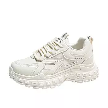 TUINANLE/женская обувь на массивном каблуке, повседневные кроссовки на платформе с круглым носком для девочек, обувь для папы на толстой подошве