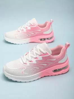 TUINANLE Женская обувь Осенние сетчатые дышащие кроссовки на платформе Женские повседневные нескользящие кроссовки для бега 36 розовый