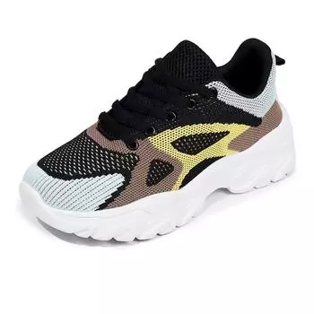 TUINANLE/женская обувь, сетчатые дышащие кроссовки унисекс на платформе, разноцветные повседневные мужские теннисные туфли 36 розовый/белый