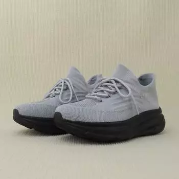 TUINANLE Женская повседневная обувь из сетчатой ткани, дышащая серая платформа, кроссовки для пар, нескользящая спортивная обувь с толстой подошвой 36 серый