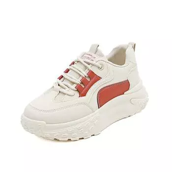 TUINANLE Женская повседневная обувь, кожаные водонепроницаемые массивные кроссовки для девочек, обувь для бега на платформе со шнуровкой для папы