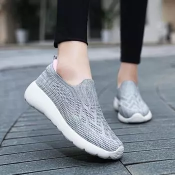 TUINANLE Женская повседневная обувь Модные, дышащие, легкие, нескользящие, износостойкие, лоферы на плоской подошве 36 чёрный