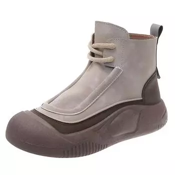 TUINANLE, женская весенняя обувь, высокие кроссовки, черные туфли на молнии, женские прогулочные массивные кроссовки 36 чёрный