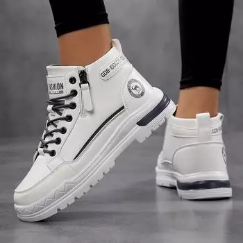 ТУИНАНЛЕ Женские ботильоны Ортопедическая обувь Осенние ботильоны на шнуровке Женские прочные короткие ботинки 39 чёрный