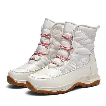 TUINANLE/женские ботинки, зимняя обувь, женские утепленные зимние ботинки, теплые ботильоны на платформе, на толстом меху, высокое качество 36 бежевый