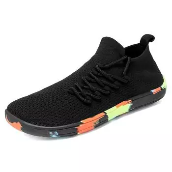 TUINANLE Женские черные туфли повседневные сетчатые легкие кроссовки на платформе дышащие нескользящие кроссовки для бега 36 чёрный