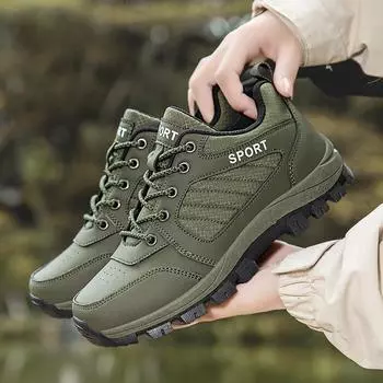 TUINANLE женские дышащие походные ботинки с мягкой подошвой для кемпинга мужские низкие ботинки 39 зелёный