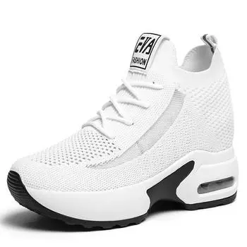 TUINANLE/женские массивные кроссовки, увеличивающие рост, женская повседневная дышащая амортизирующая обувь с сеткой 35 белый