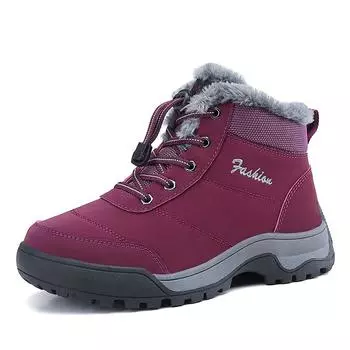 TUINANLE Женские плюшевые ботинки классические зимние 4 цвета нескользящие высшего качества теплые удобные зимние ботинки 39 фиолетовый/чёрный