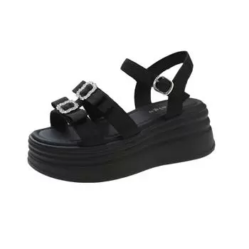 TUINANLE/женские сандалии, летние женские сандалии на каблуке с бантом и бриллиантами, женская обувь на платформе, женские сандалии