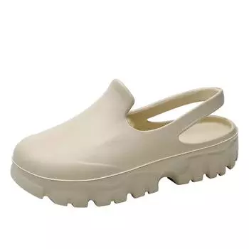 TUINANLE/женские тапочки, бежевые нескользящие домашние уличные пляжные туфли, нескользящие мягкие сандалии из ЭВА для девочек