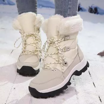 TUINANLE Женские зимние ботинки Плюс бархатные теплые высокие кроссовки для женщин Нескользящие уличные женские сноубутсы 39
