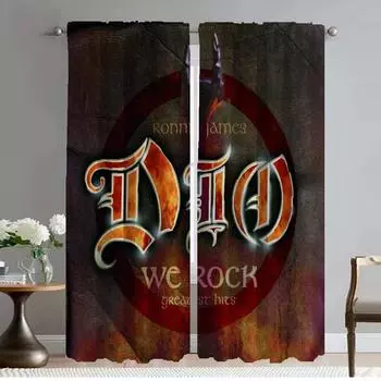 Тюль для спальни Rock-DIO Shades Modern Living Room Curtains 2 Pieces Window Warning Partition Halloween Decoration Kitchen W50xH70cmx2pcs-CL