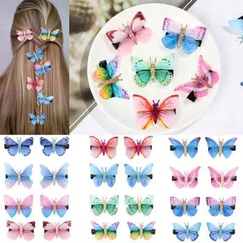 Тюль двухслойный, вечерние, свадебные принадлежности, аксессуары для волос, стразы, заколка для волос, заколка для волос в форме бабочки