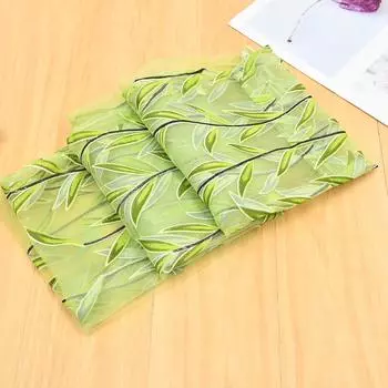 Тюль из ивовой вуали, занавеска для комнаты, прозрачная вуаль, панельные шторы, занавеска 39,4x78,8 л 1*2 светло-зеленый