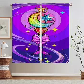 Тюль «Меч и роза» в кухонных занавесках, разделительные дешевые вещи с бесплатной доставкой для домашнего интерьера, занавески для гостиной W50xH70cmx2pcs-CL